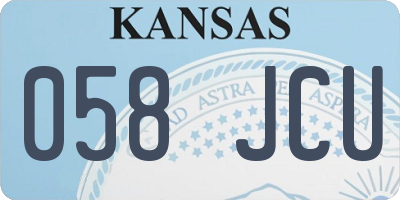 KS license plate 058JCU