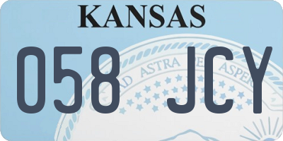 KS license plate 058JCY