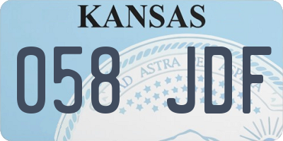 KS license plate 058JDF