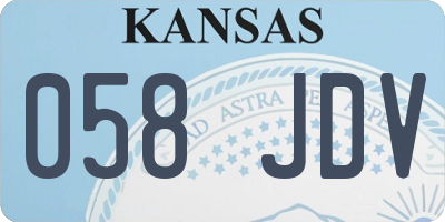 KS license plate 058JDV