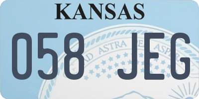 KS license plate 058JEG