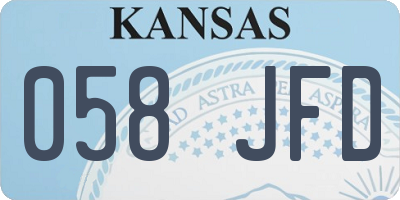 KS license plate 058JFD