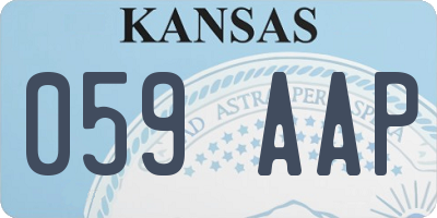 KS license plate 059AAP