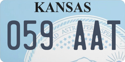 KS license plate 059AAT