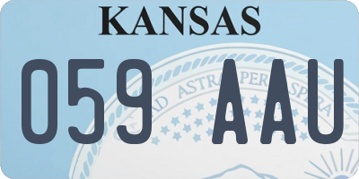 KS license plate 059AAU