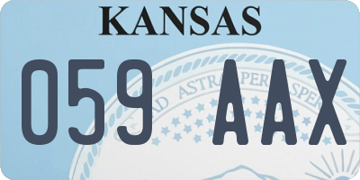 KS license plate 059AAX