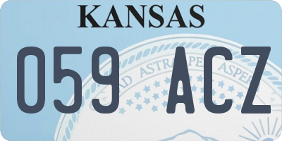 KS license plate 059ACZ