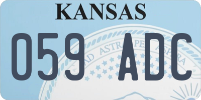 KS license plate 059ADC