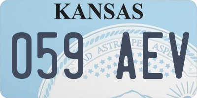 KS license plate 059AEV