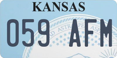 KS license plate 059AFM