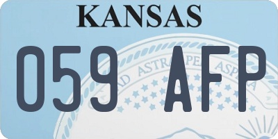 KS license plate 059AFP