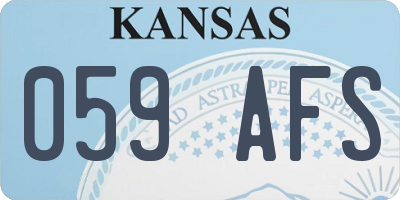 KS license plate 059AFS