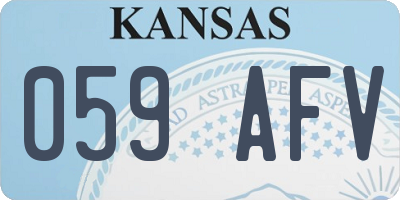 KS license plate 059AFV