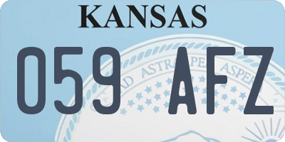 KS license plate 059AFZ
