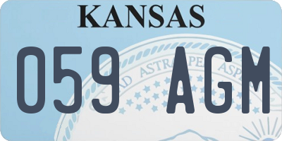 KS license plate 059AGM