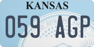 KS license plate 059AGP
