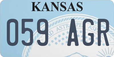 KS license plate 059AGR