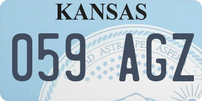 KS license plate 059AGZ