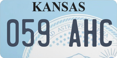 KS license plate 059AHC