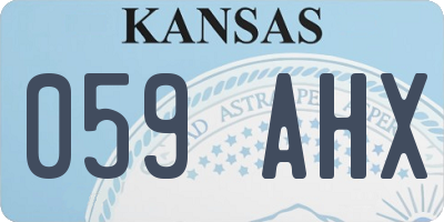 KS license plate 059AHX