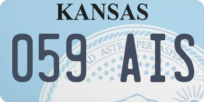 KS license plate 059AIS