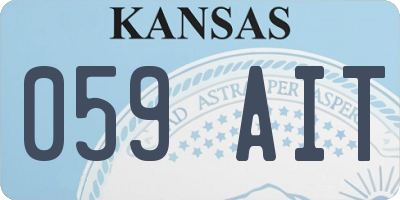 KS license plate 059AIT