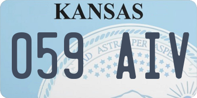 KS license plate 059AIV