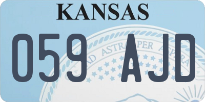 KS license plate 059AJD
