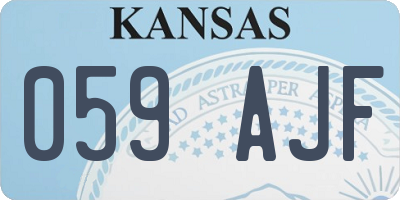 KS license plate 059AJF