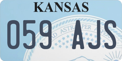 KS license plate 059AJS