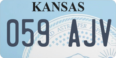 KS license plate 059AJV