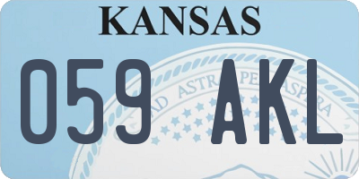 KS license plate 059AKL
