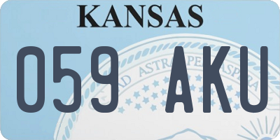 KS license plate 059AKU