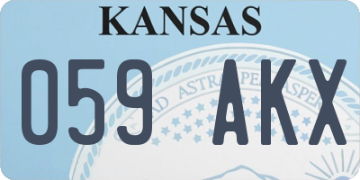 KS license plate 059AKX