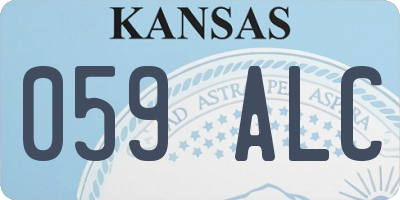 KS license plate 059ALC