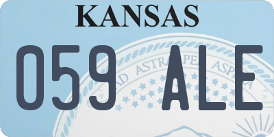 KS license plate 059ALE