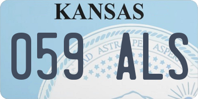 KS license plate 059ALS