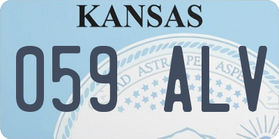 KS license plate 059ALV