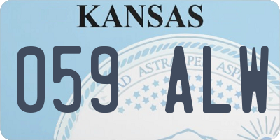 KS license plate 059ALW