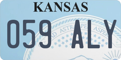 KS license plate 059ALY