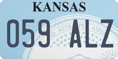 KS license plate 059ALZ