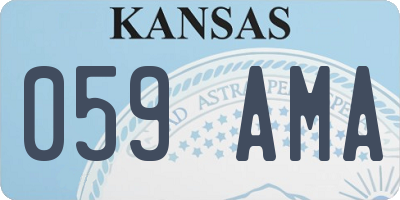 KS license plate 059AMA