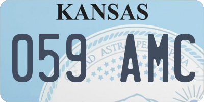 KS license plate 059AMC