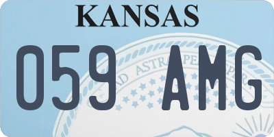 KS license plate 059AMG