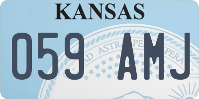 KS license plate 059AMJ