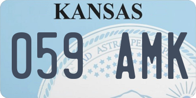 KS license plate 059AMK