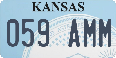 KS license plate 059AMM