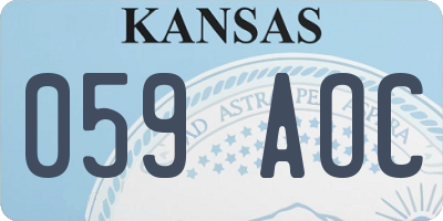 KS license plate 059AOC