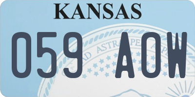 KS license plate 059AOW