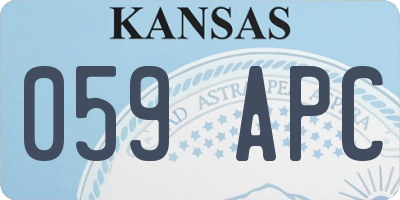 KS license plate 059APC